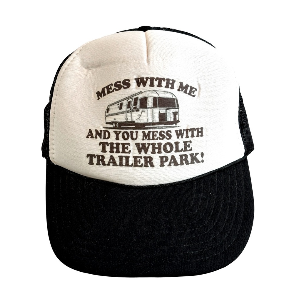 Nissin Trucker Hat‎ Trailer Park Black & White